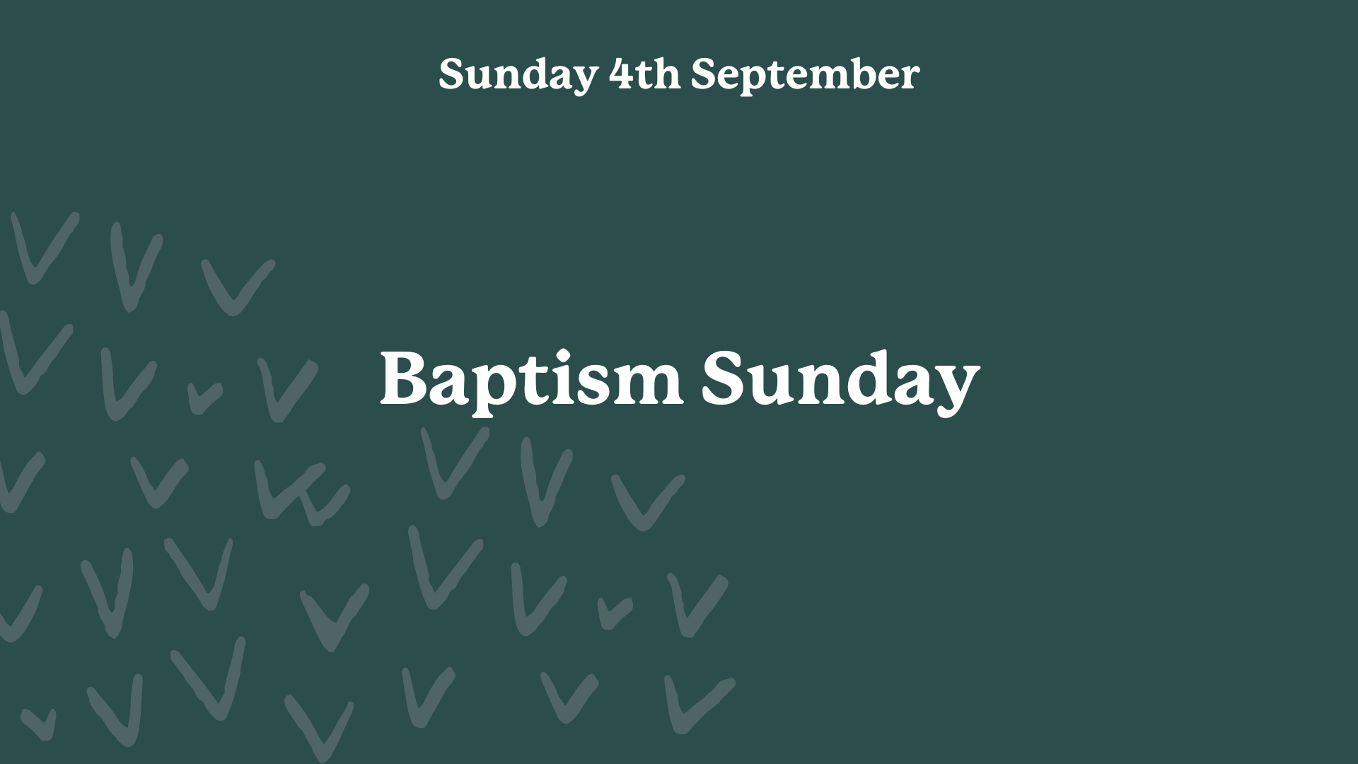 Sunday Service - Baptism & Sowing seeds
