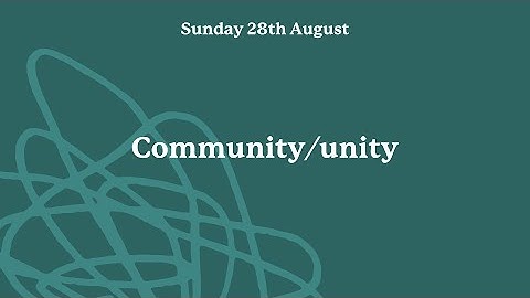 Sunday service - Community