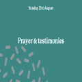Sunday Service - Prayer